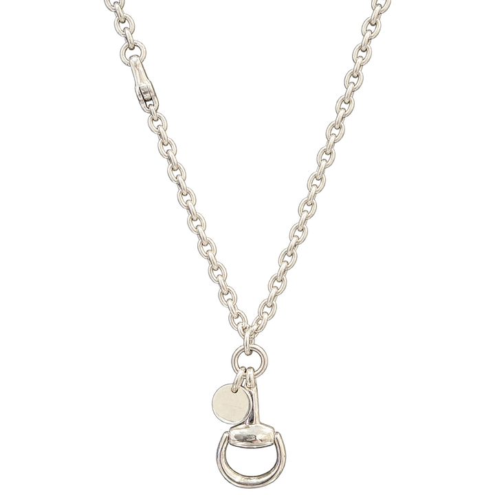 Gucci collier Horsebit or blanc