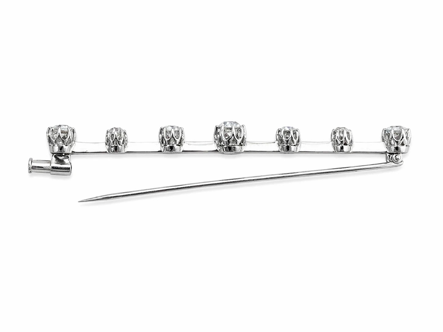 Broche Or blanc et Diamant
