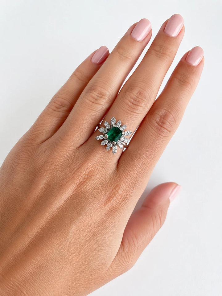 Bague or et Émeraude