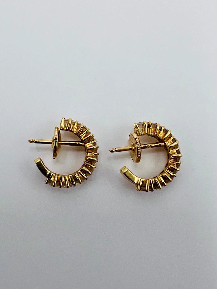 Boucles d'oreilles Or jaune et Diamant