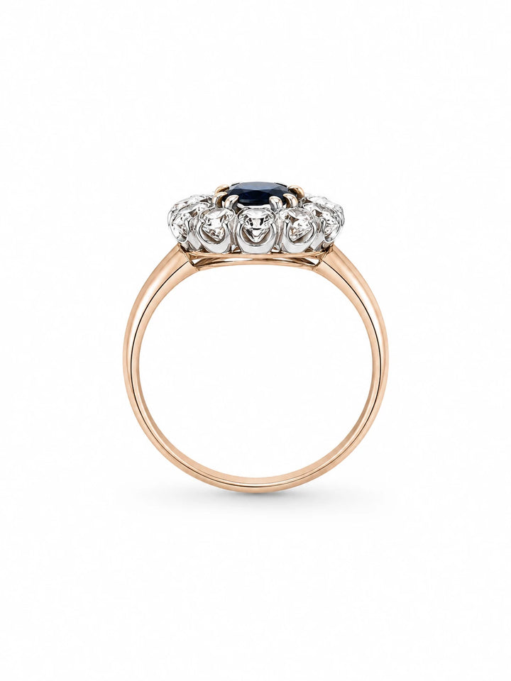 Bague or et Saphir