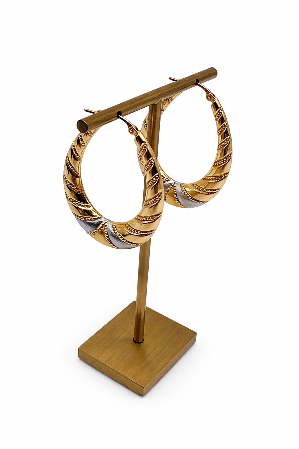 Boucles d'oreilles créoles 2 ors