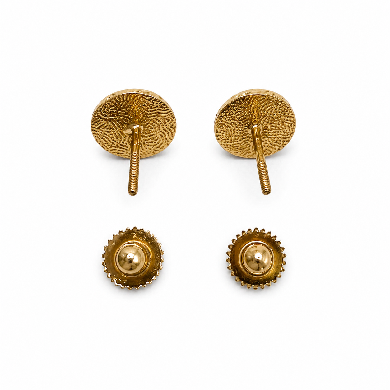 Boucles d'oreilles or jaune et perles