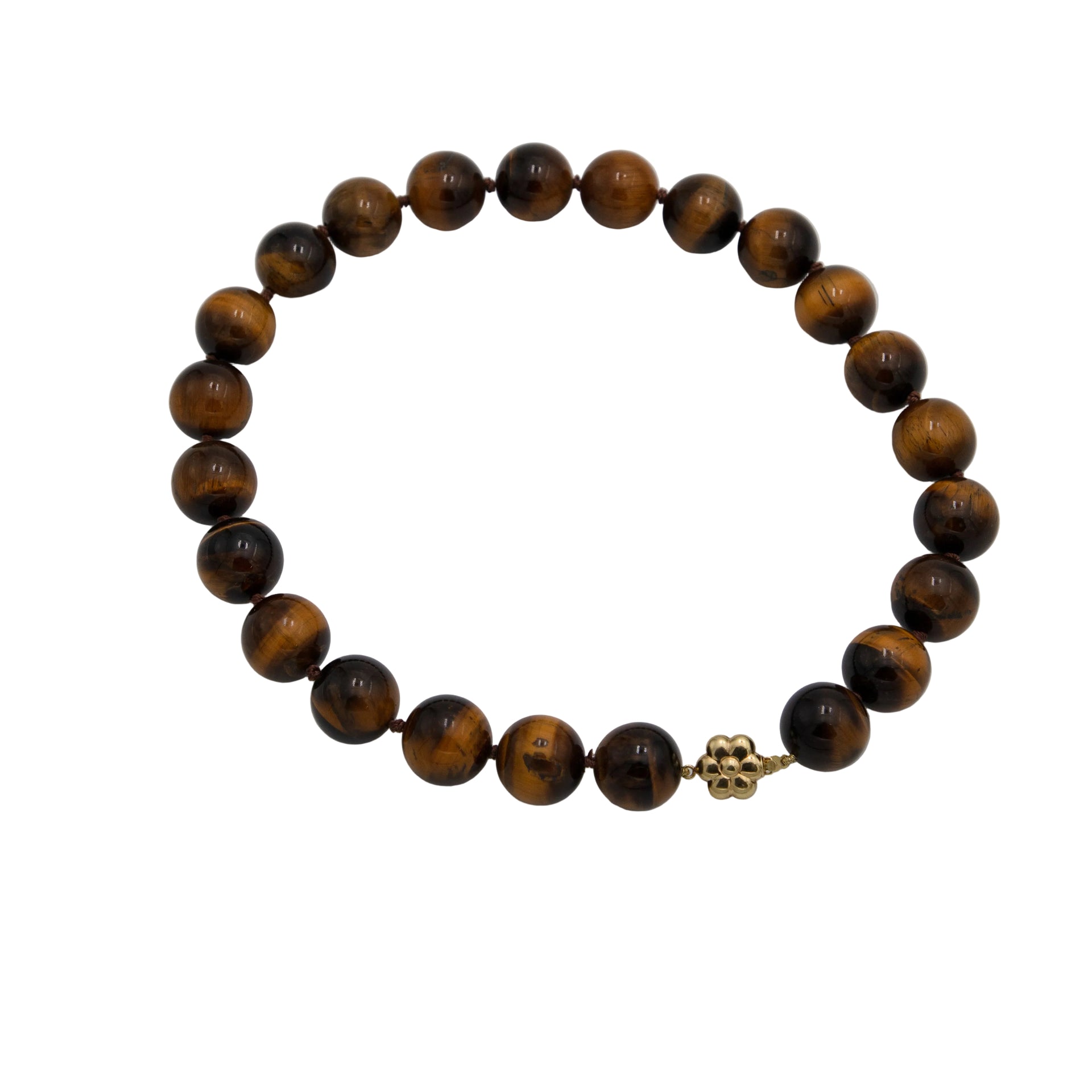 Collier de perles d'oeil de tigre