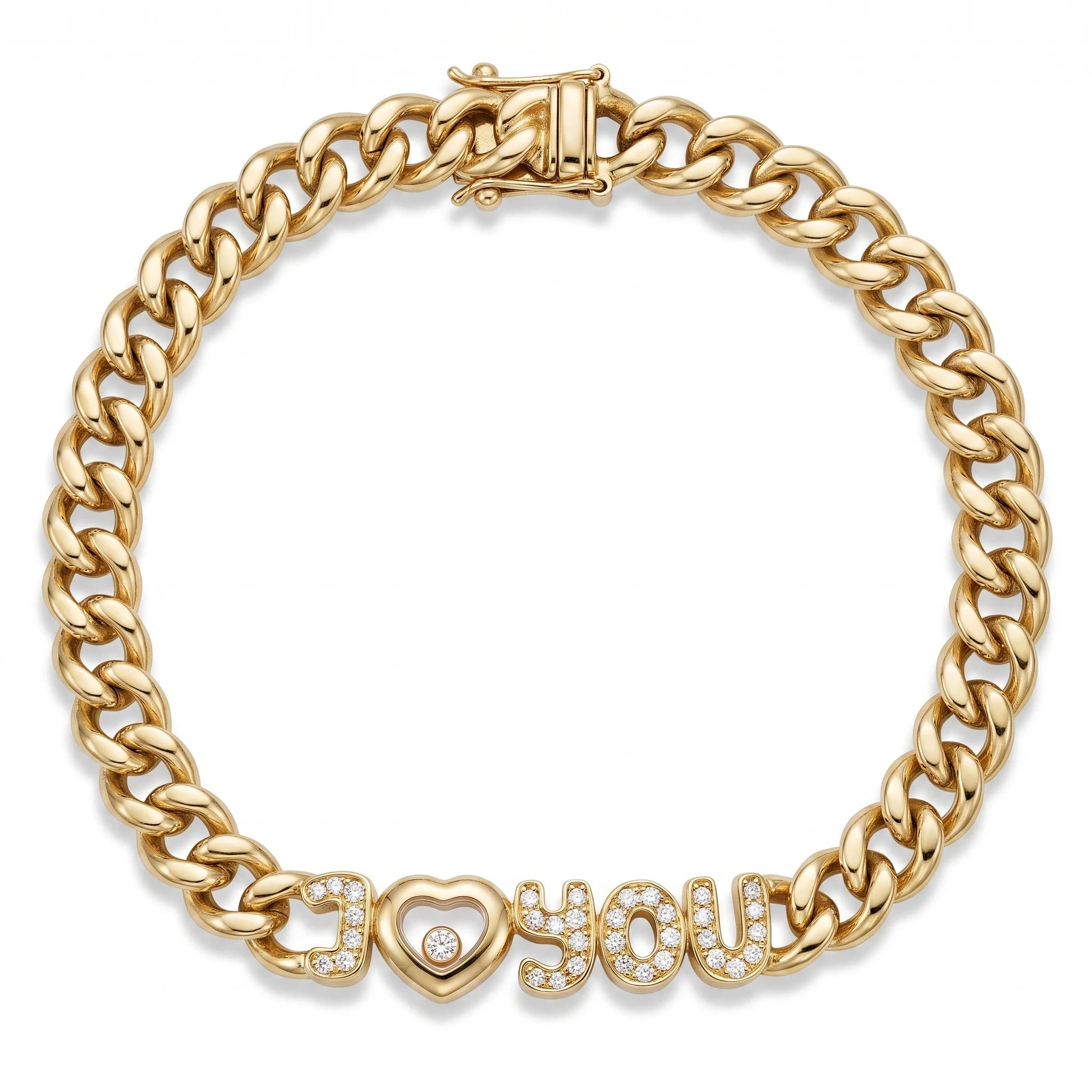 Chopard Bracelet Happy diamond or et Diamant pavage