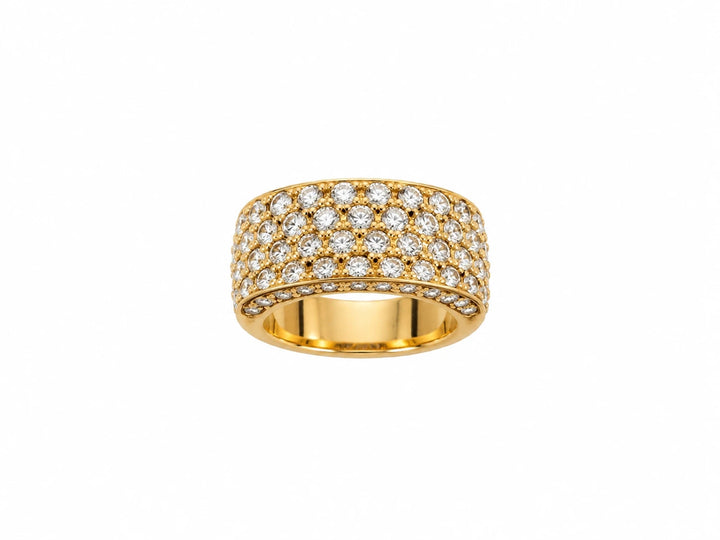 Bague or et Diamant pavage