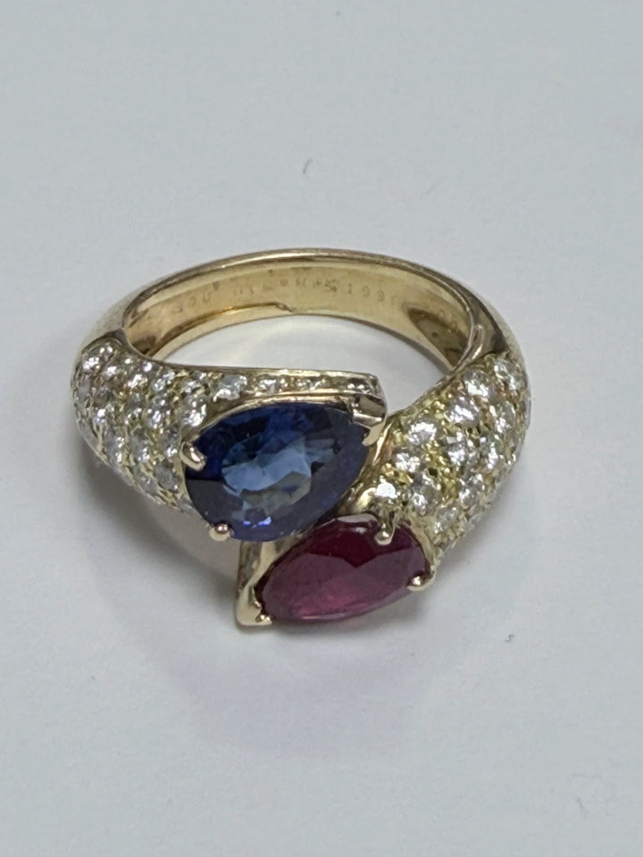 Boucheron Bague or et Saphir