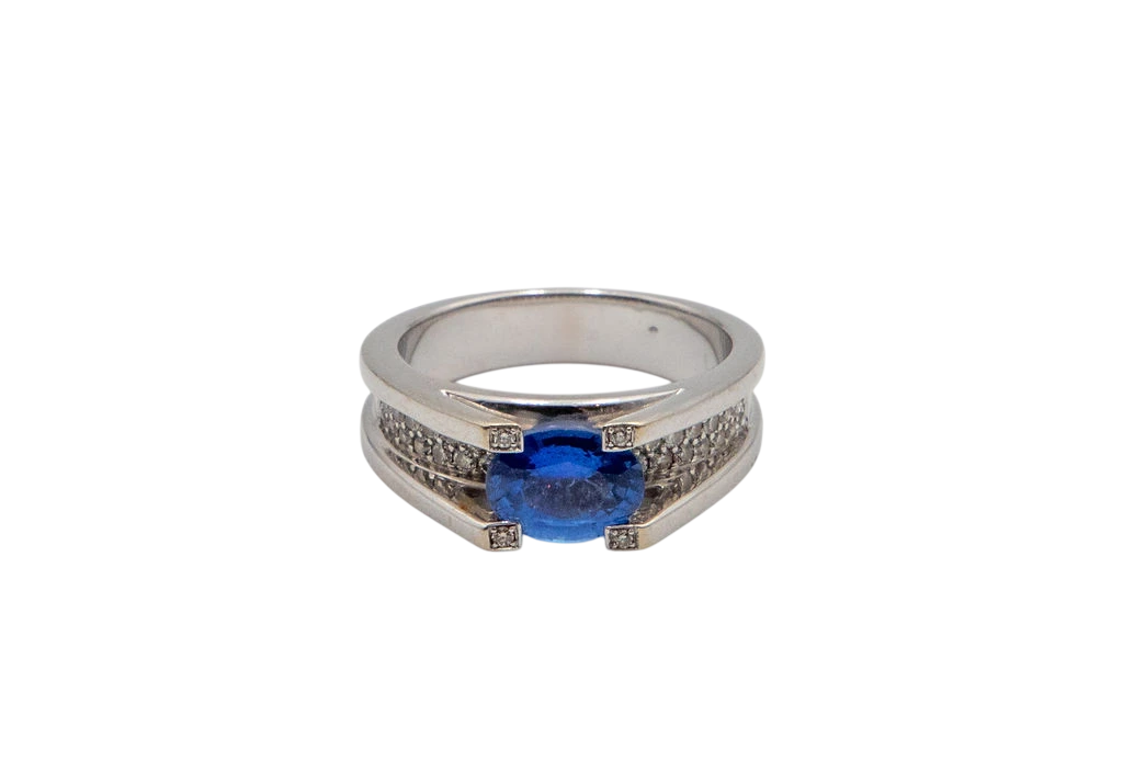 Bague or et Saphir