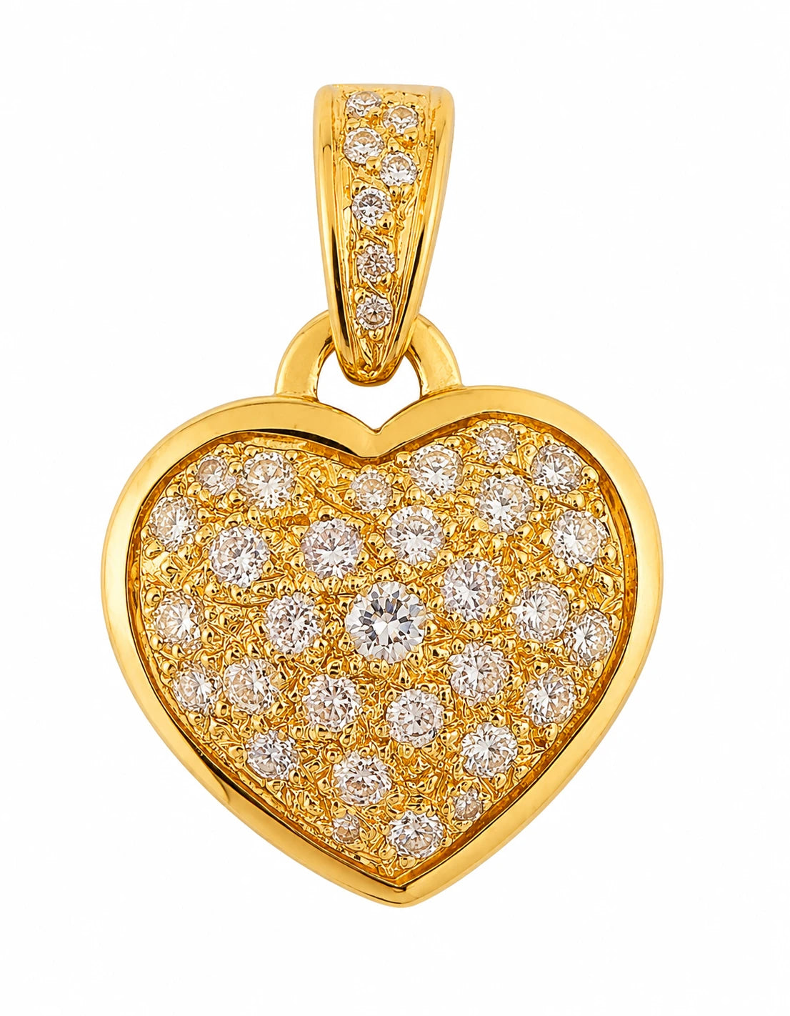 Pendentif or et Diamant pavage