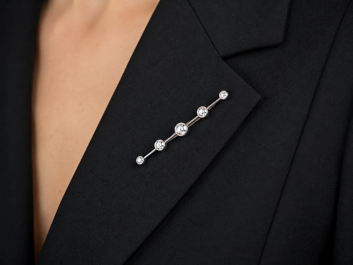 Broche platine et Diamant