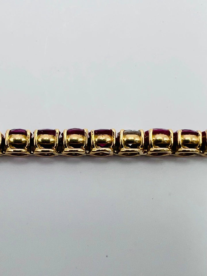 Bracelet or et Rubis