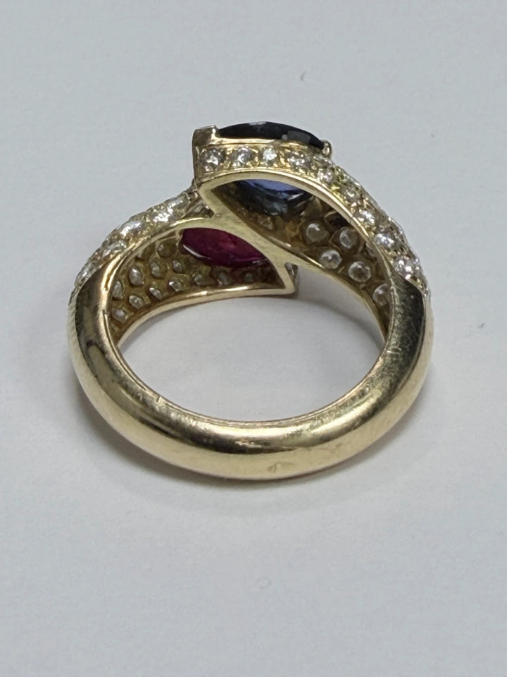 Boucheron Bague or et Saphir