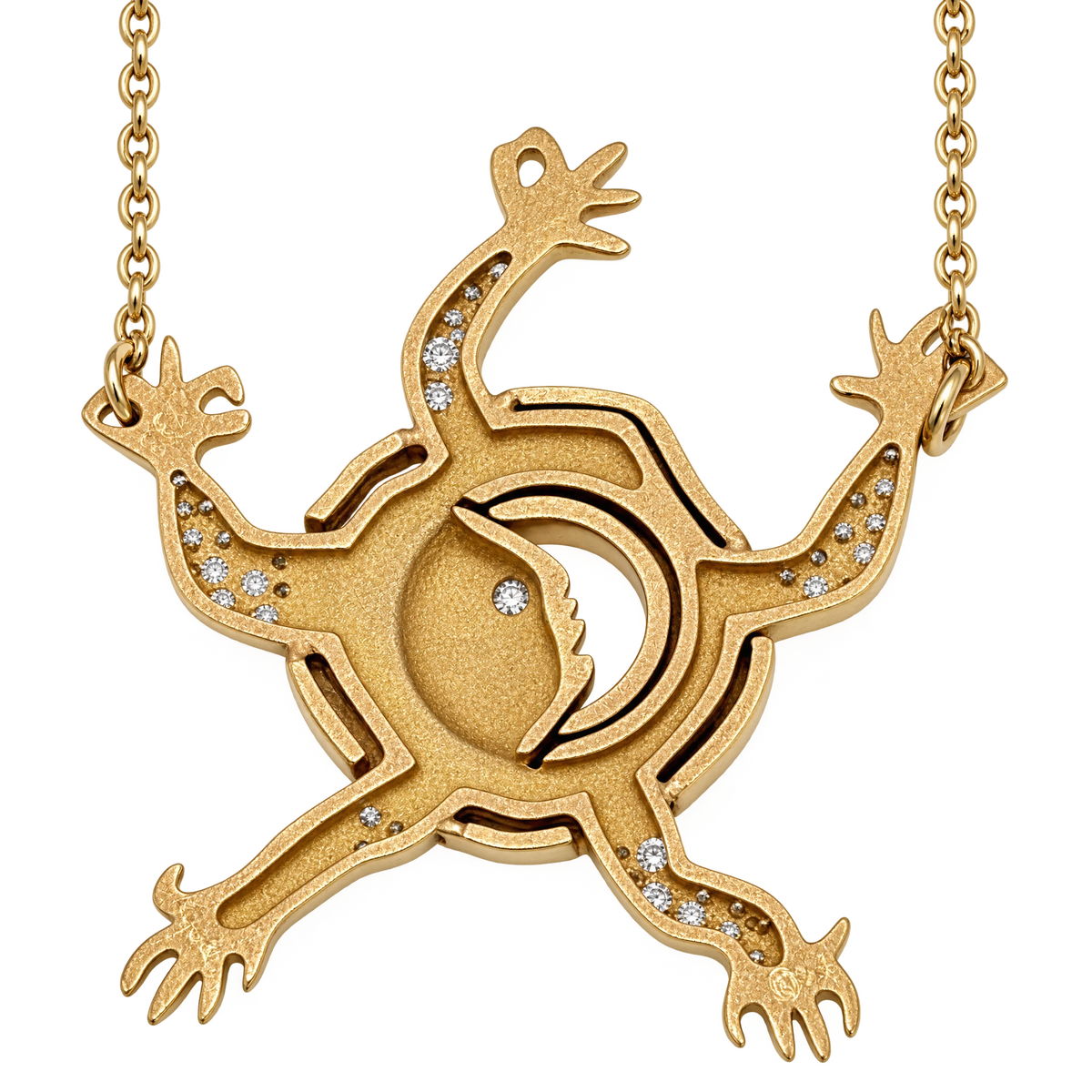 Rodolphe Design Collier Ripollès or et Diamant pavage