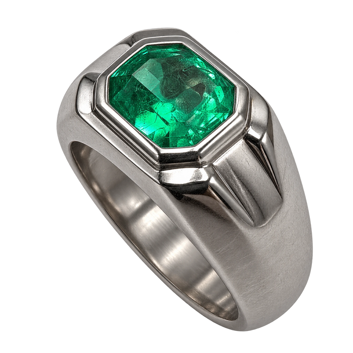 Bague or et Émeraude