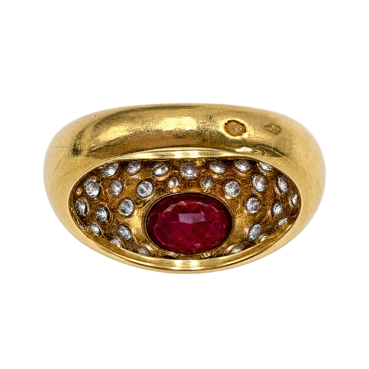Bague or et Rubis