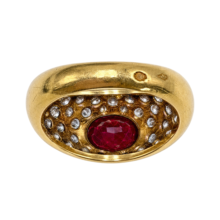 Bague or et Rubis