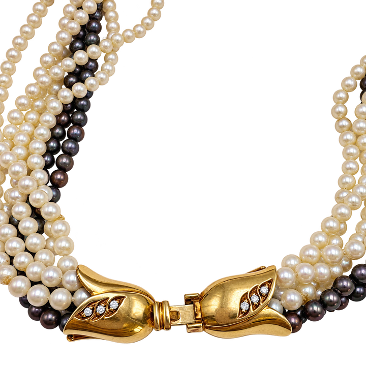 Collier or et Perles
