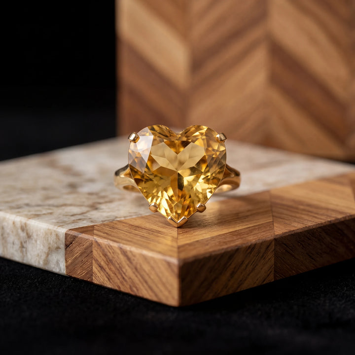 Bague Or jaune et Citrine