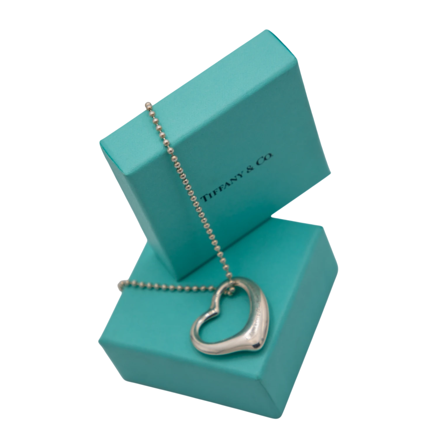 Tiffany & Co. Collier Open Heart Argent