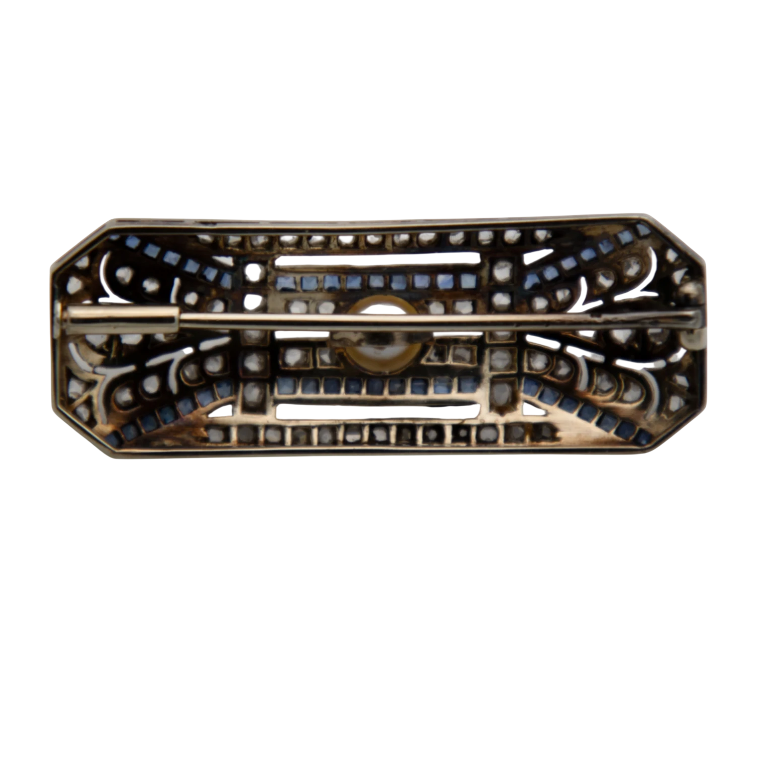 Broche Platine et Perle de culture