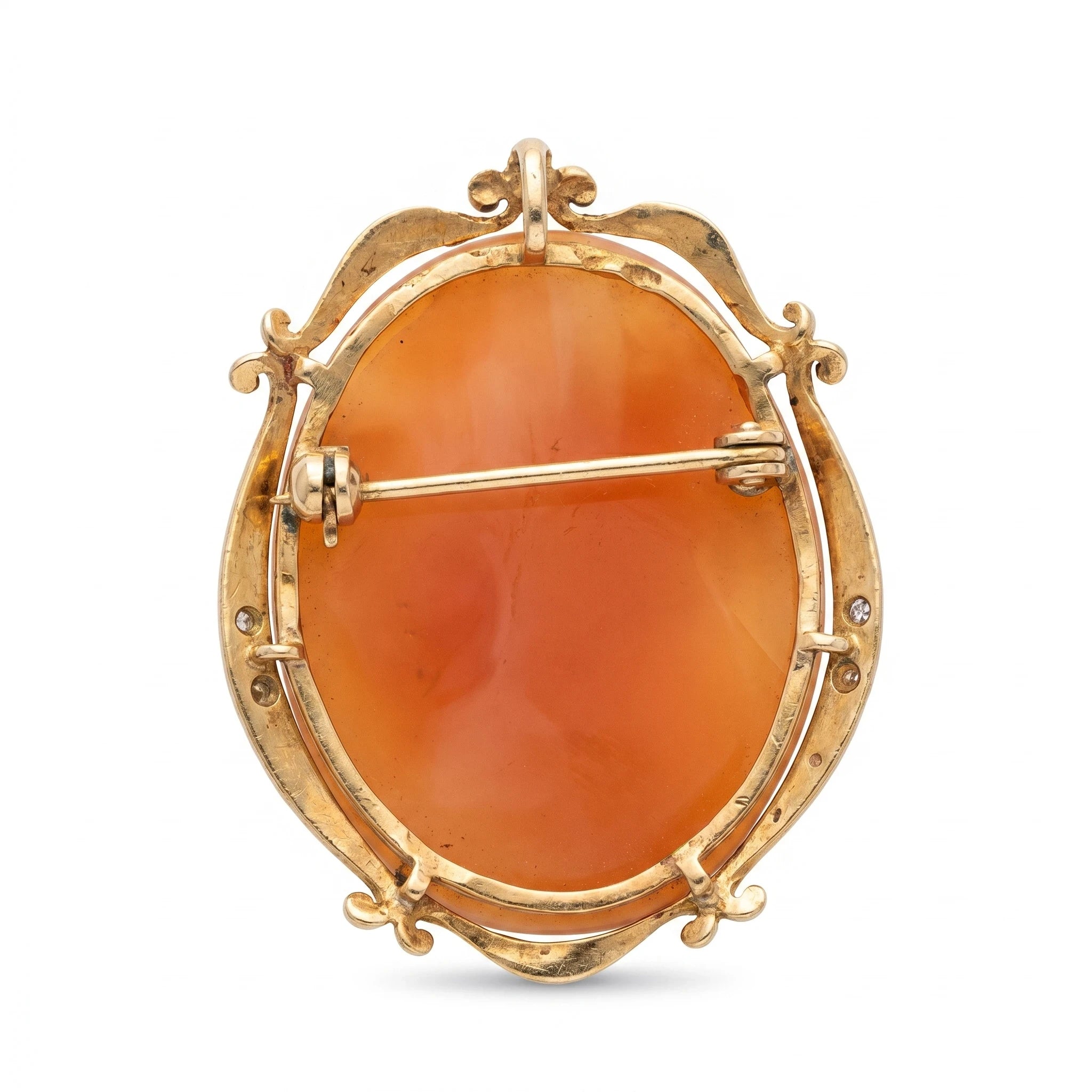 Broche or et Diamant pavage