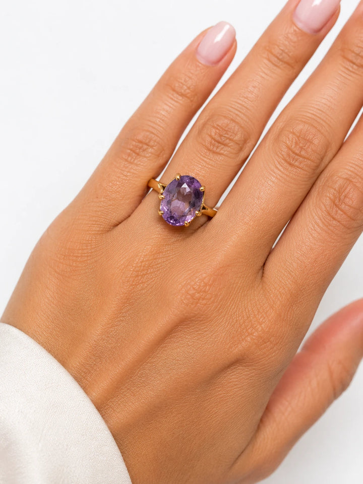 Bague or et Améthyste