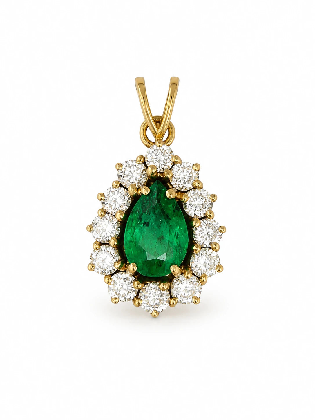 Pendentif Or jaune et Émeraude