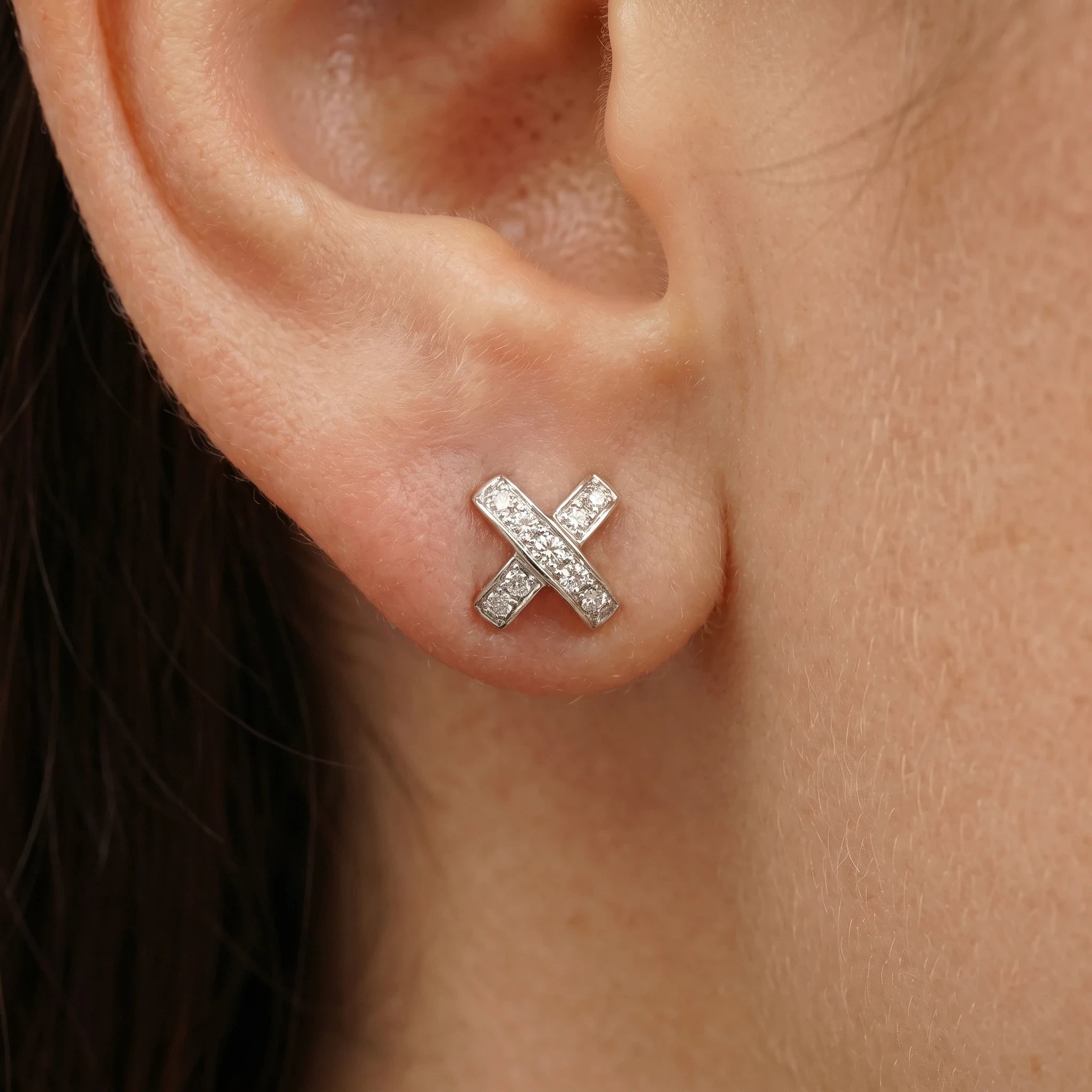 Chaumet Boucles d'oreilles Liens Or blanc et Diamants