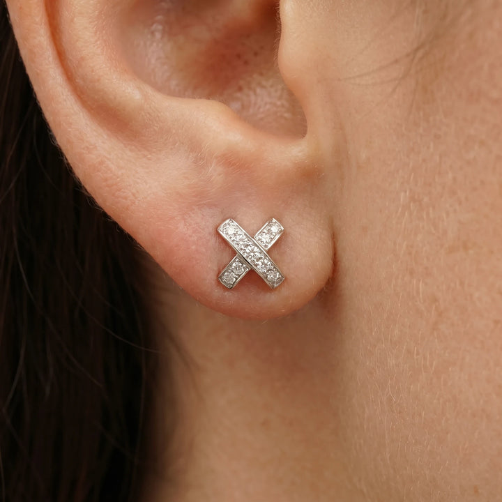 Chaumet Boucles d'oreilles Liens Or blanc et Diamants