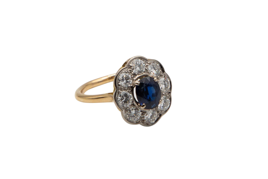 Bague or et Saphir