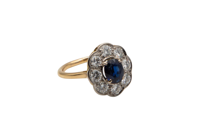 Bague or et Saphir