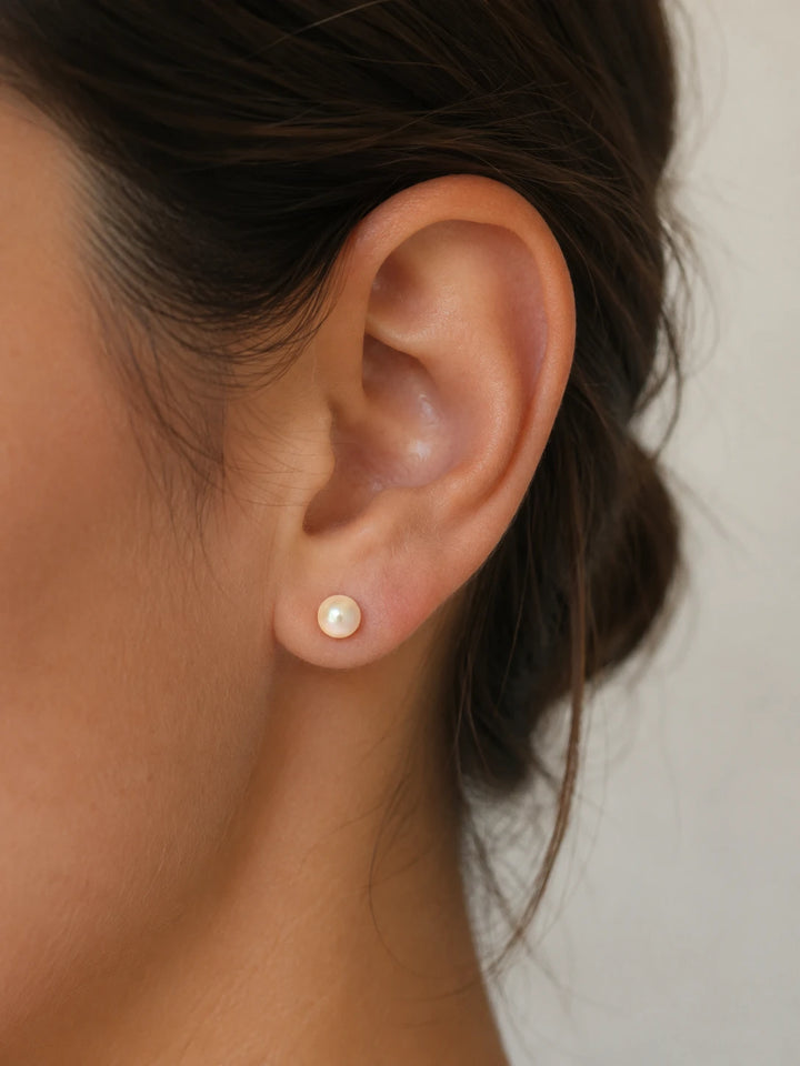 Boucles d'oreilles or et Perle de culture