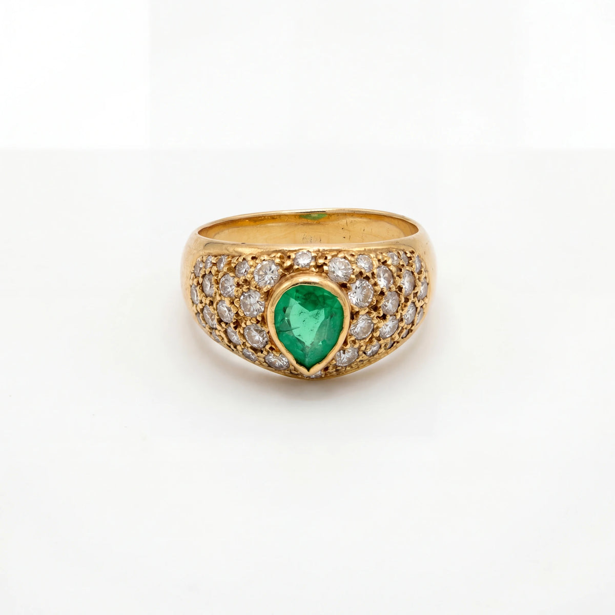 Bague or et Diamant pavage