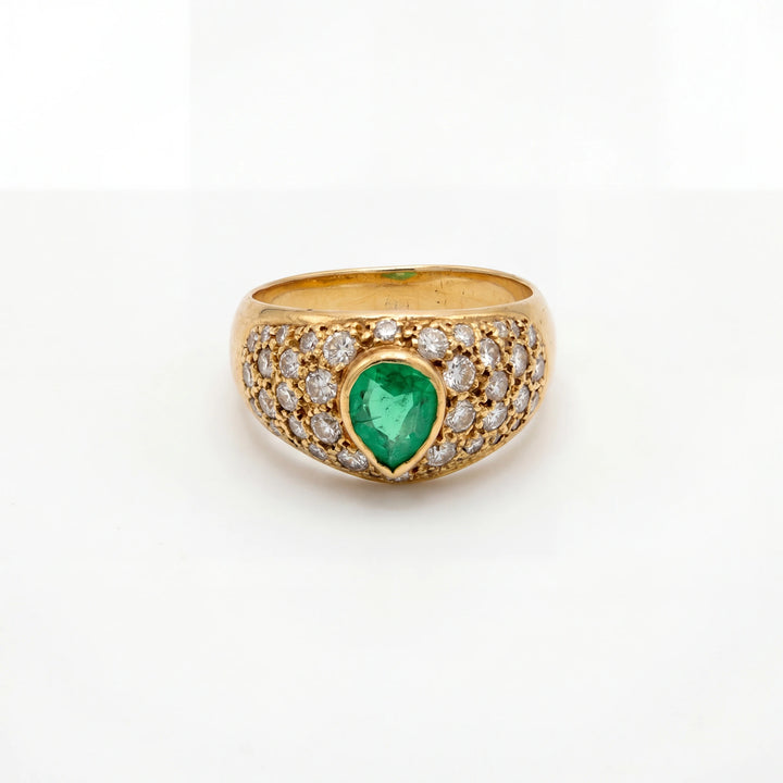 Bague or et Diamant pavage