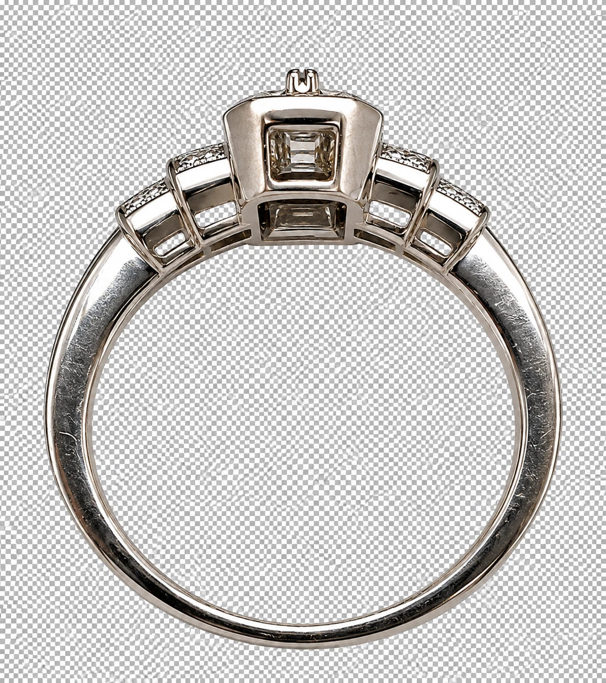 Bague or et Diamant pavage