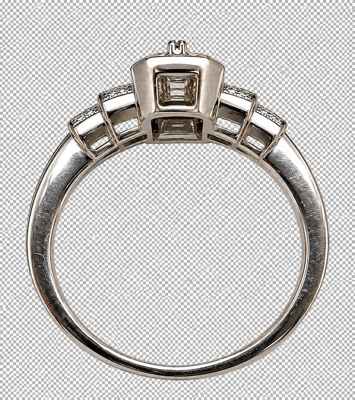Bague or et Diamant pavage