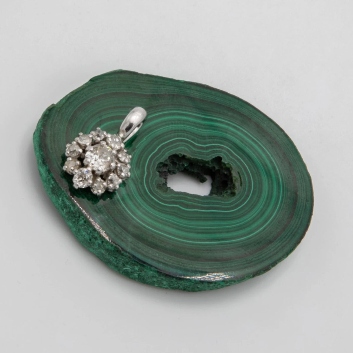 Pendentif platine et Diamants