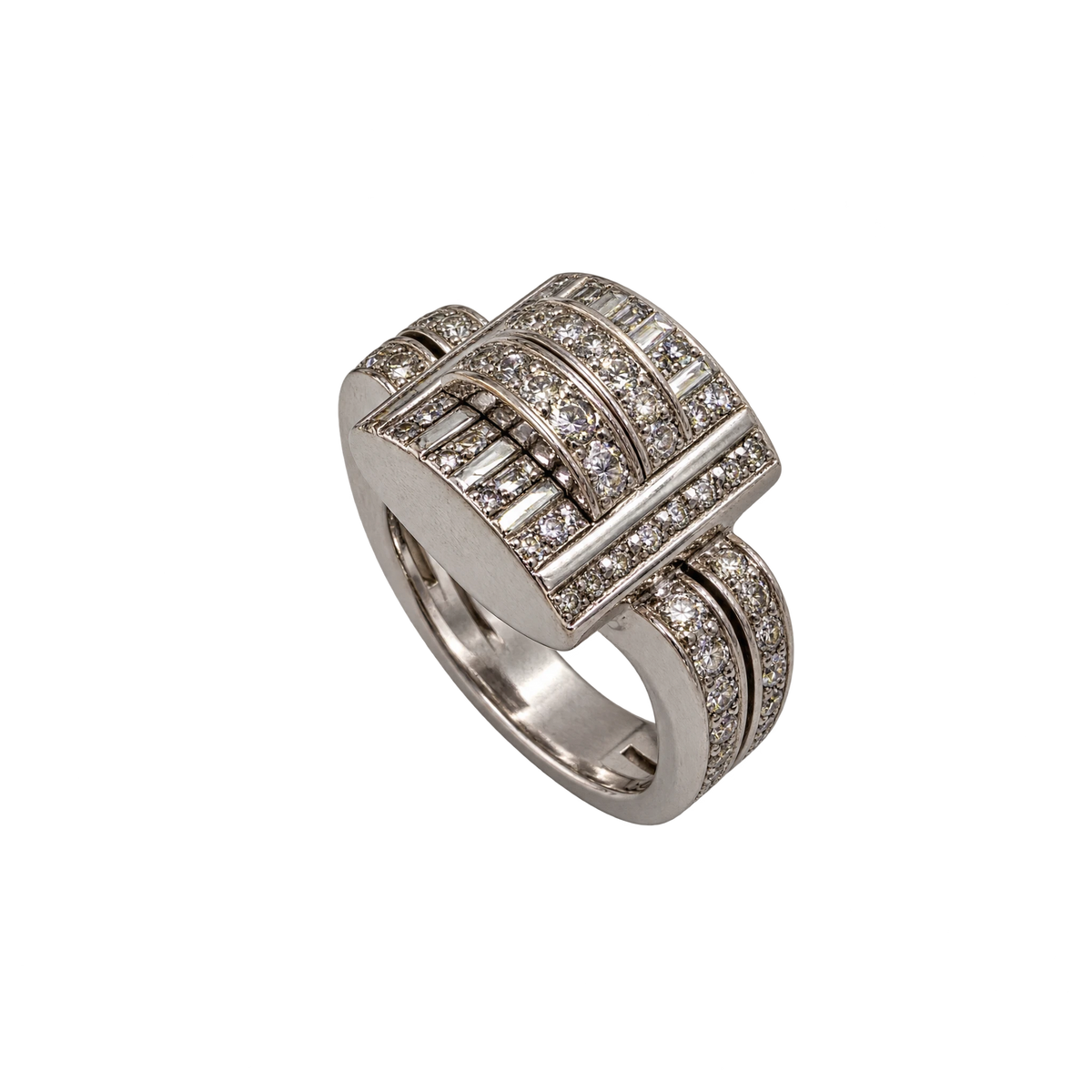 Bague or et Diamant pavage