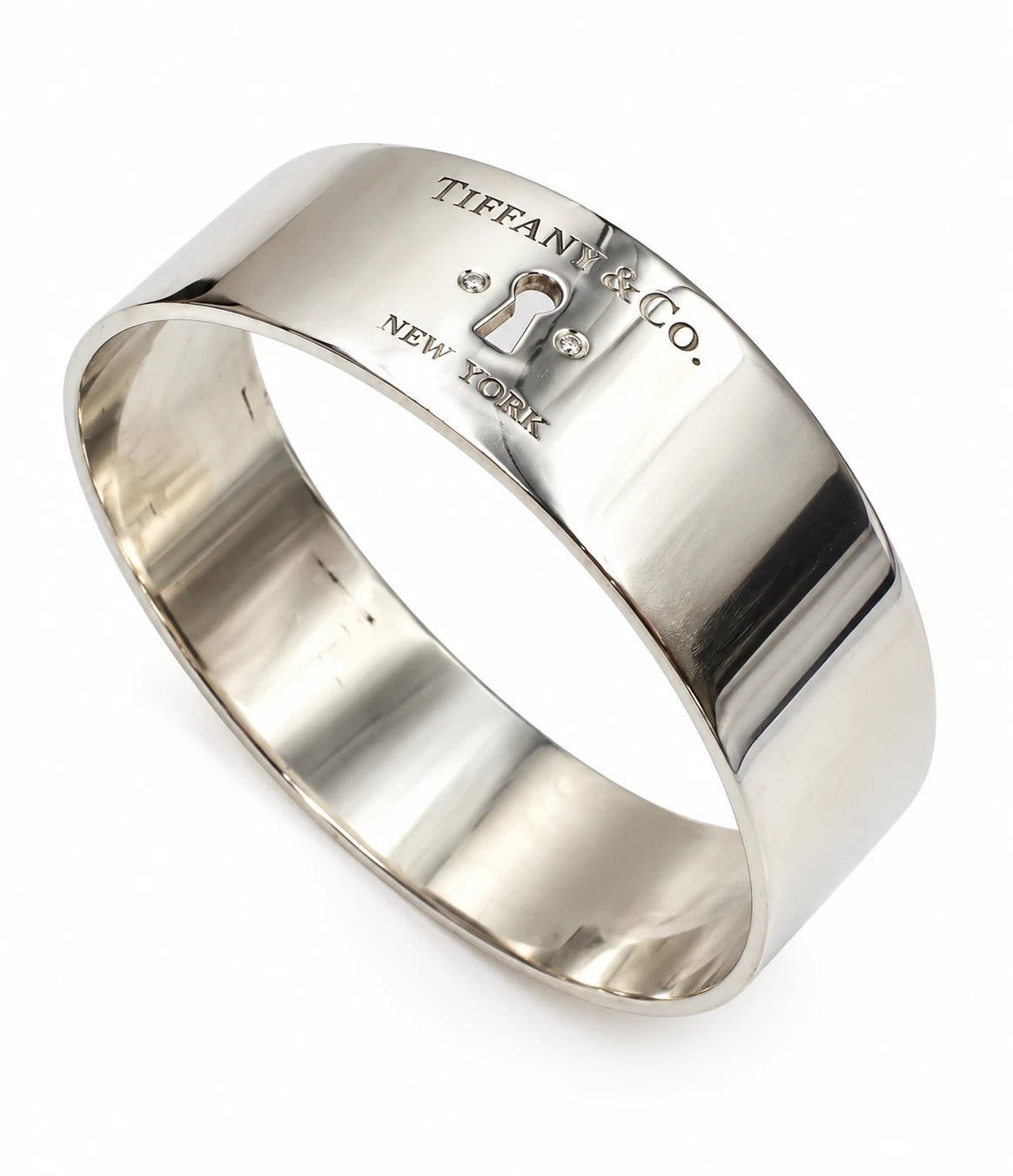 Tiffany & Co. Bracelet Keyhole argent et Diamant