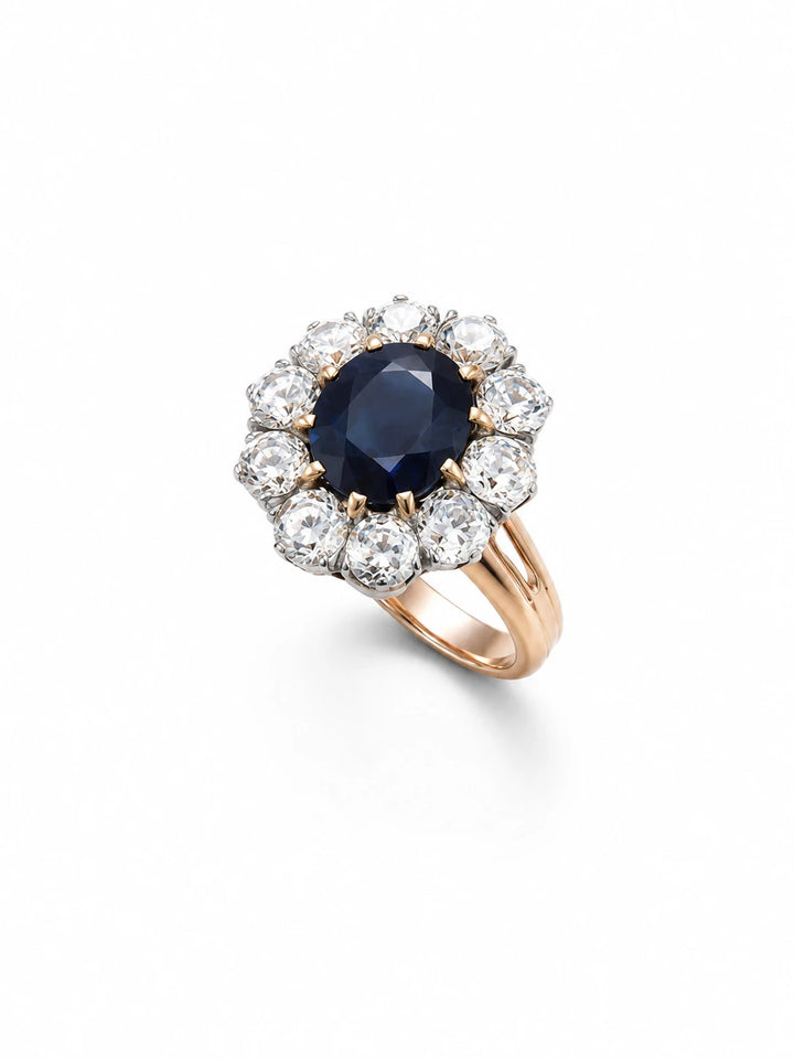 Bague or et Saphir