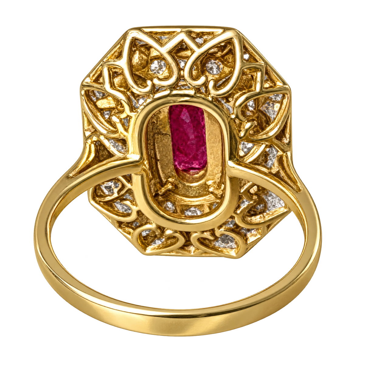Bague or et Rubis