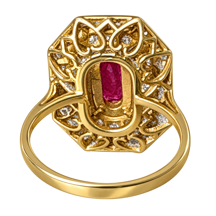 Bague or et Rubis