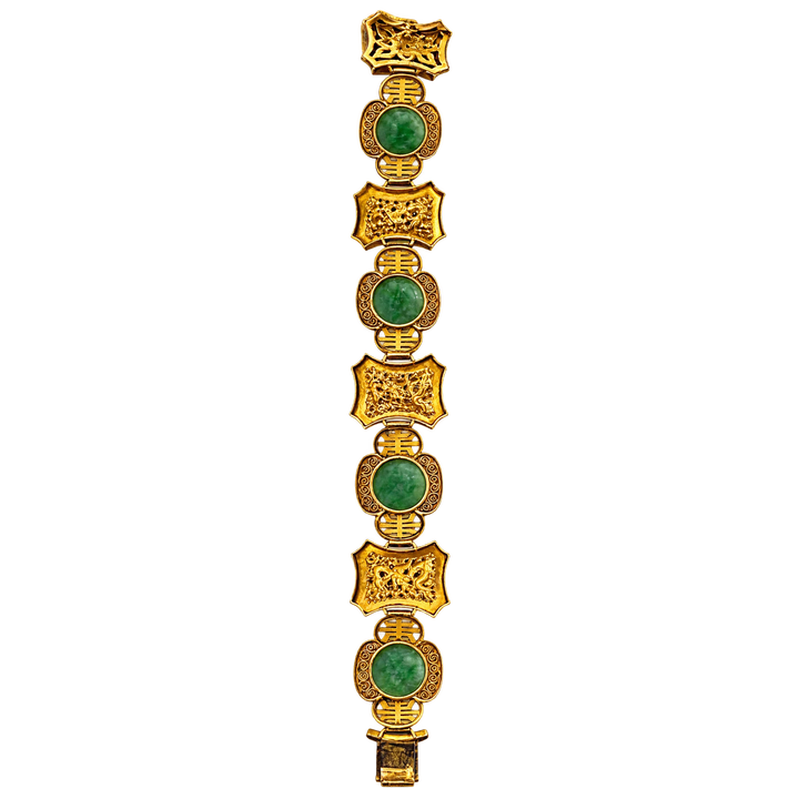 Bracelet or et Jade