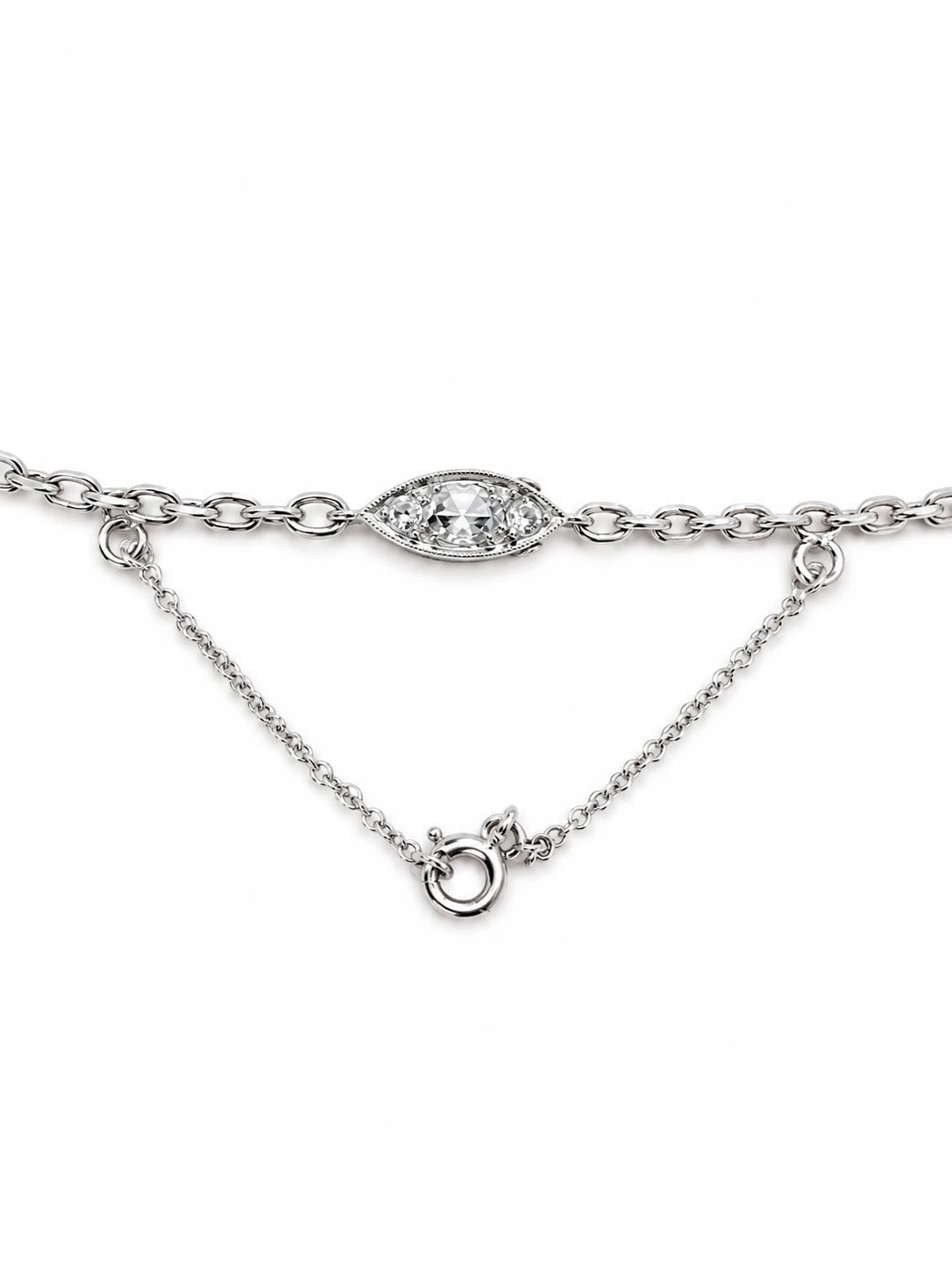 Collier Or gris et Diamant
