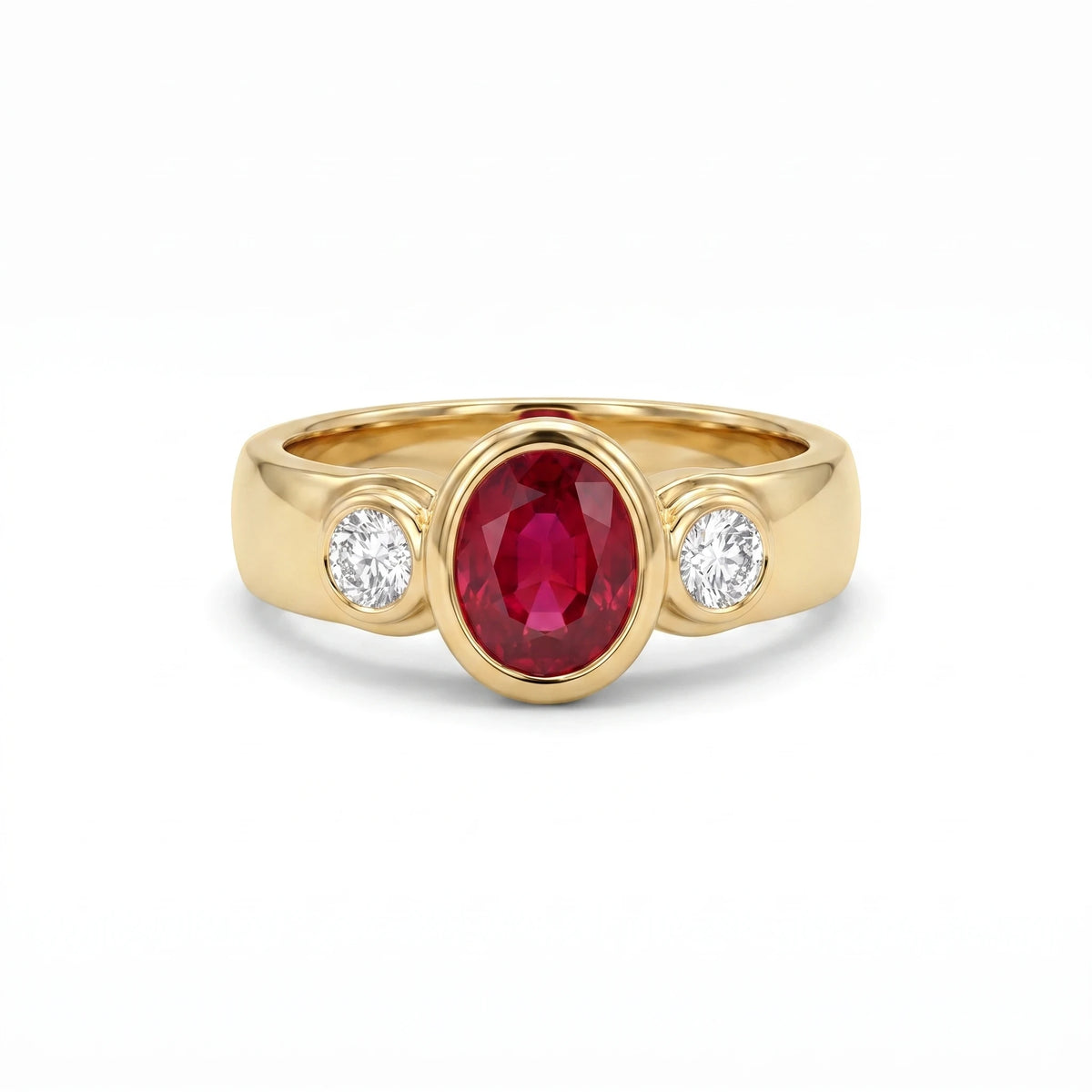Bague or et Rubis