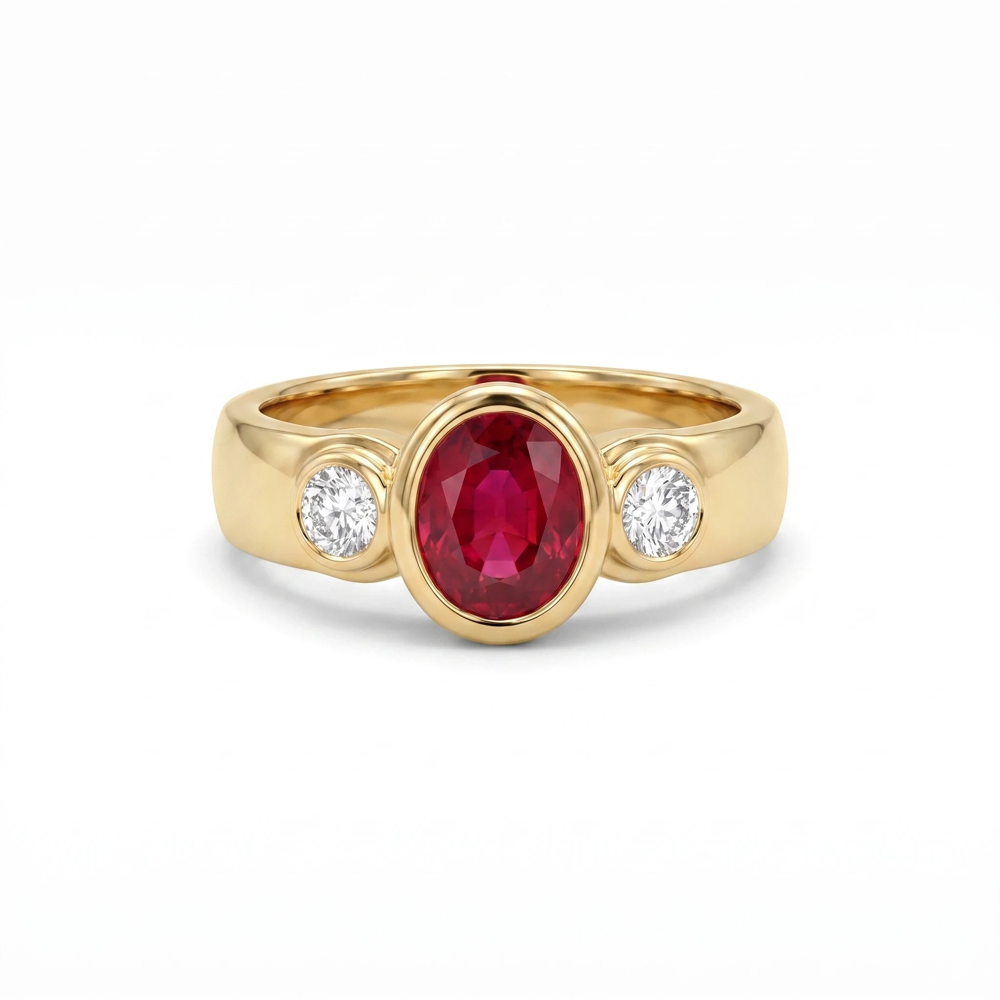 Bague or et Rubis