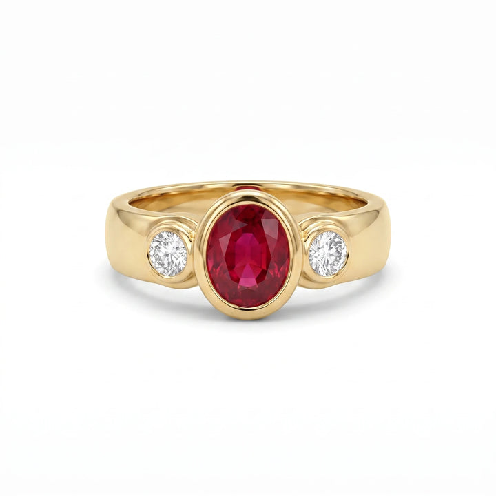Bague or et Rubis