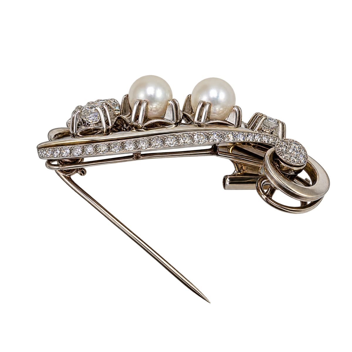 Broche or et Perle