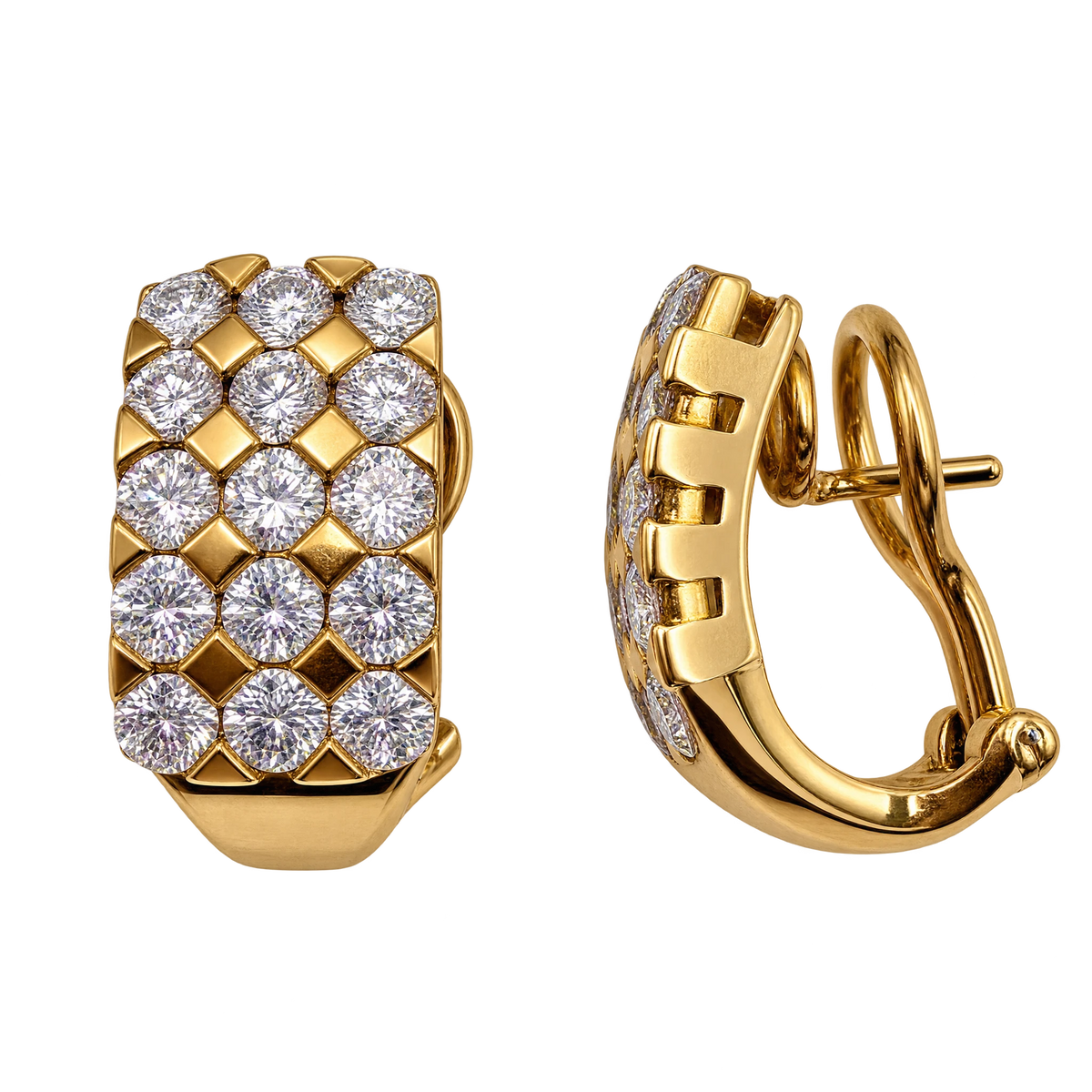 Boucles d'oreilles or et Diamants