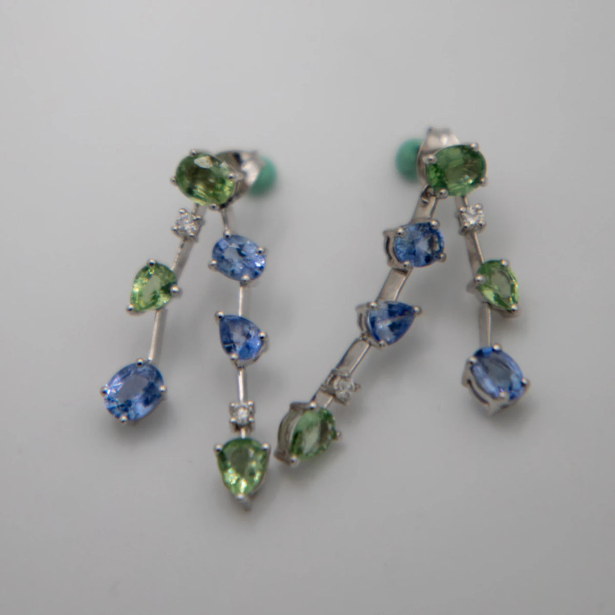 Boucles d'oreilles or et Saphir
